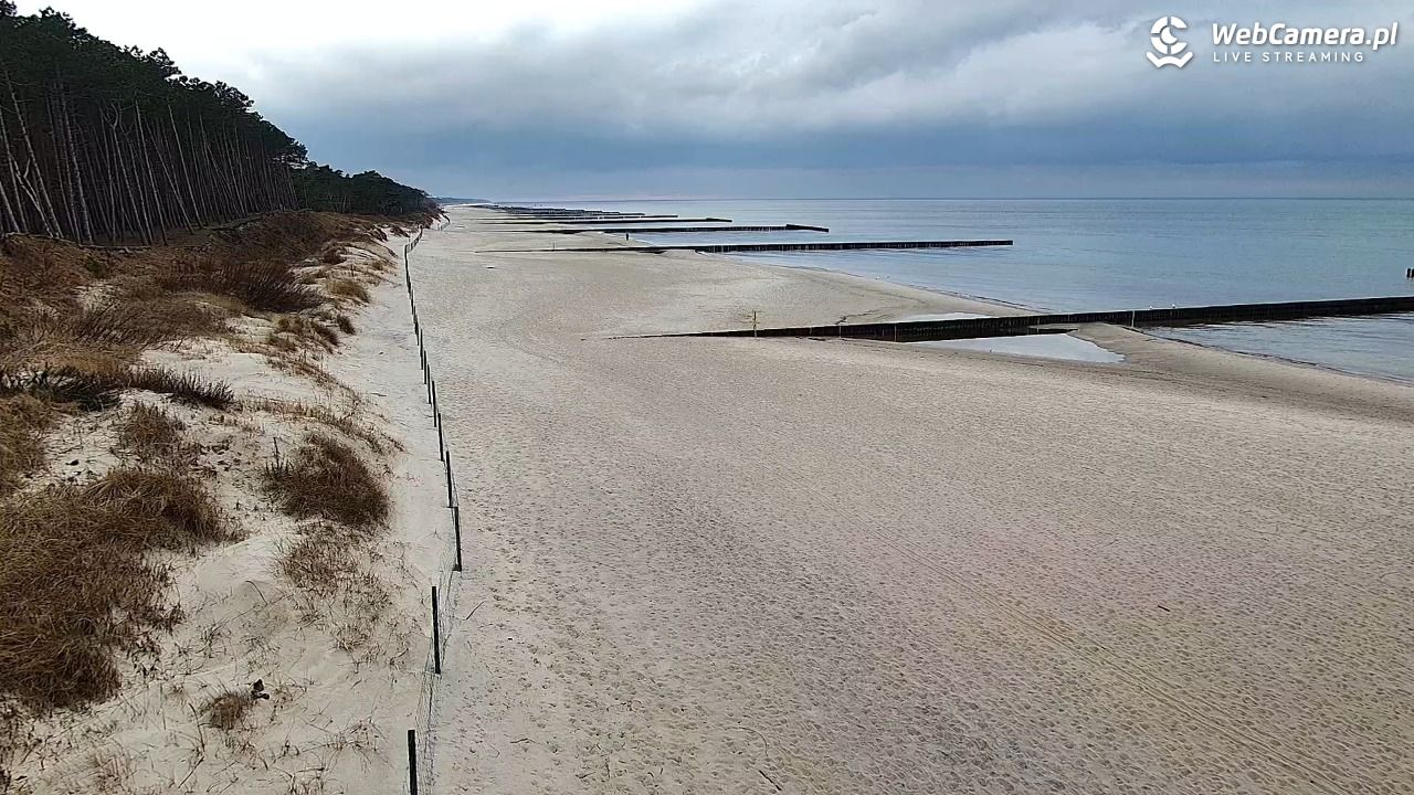 Dźwirzyno - widok na plażę NOWOŚĆ - 16 marzec 2026, 16:02