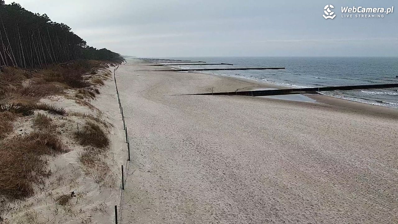 Dźwirzyno - widok na plażę NOWOŚĆ - 15 marzec 2026, 15:24