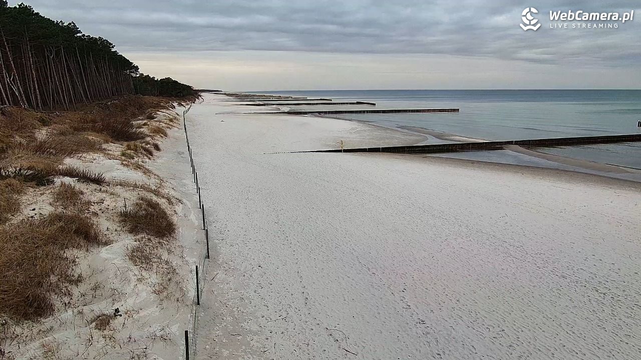 Dźwirzyno - widok na plażę NOWOŚĆ - 14 marzec 2026, 06:51