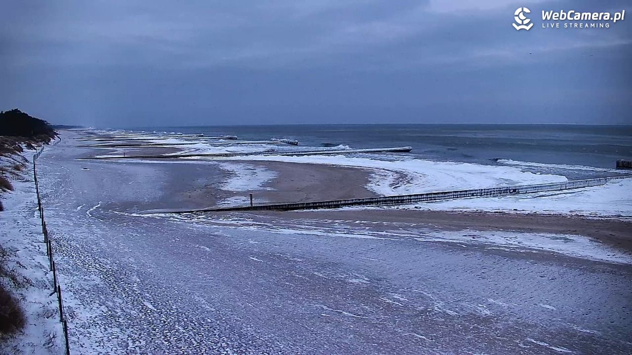 DŹWIRZYNO - widok na plażę - 05 luty 2026, 07:22
