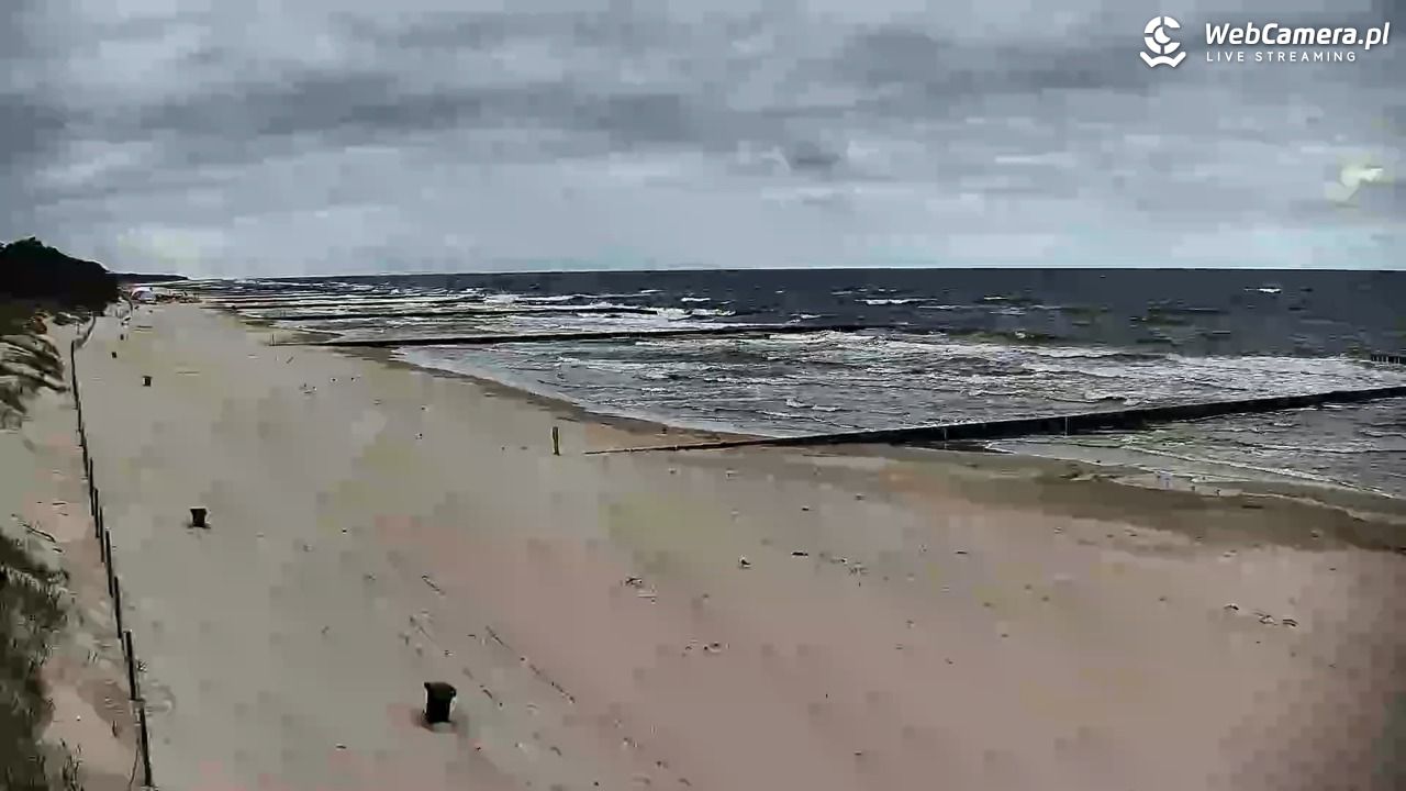 DŹWIRZYNO - widok na plażę - 07 sierpień 2026, 08:50