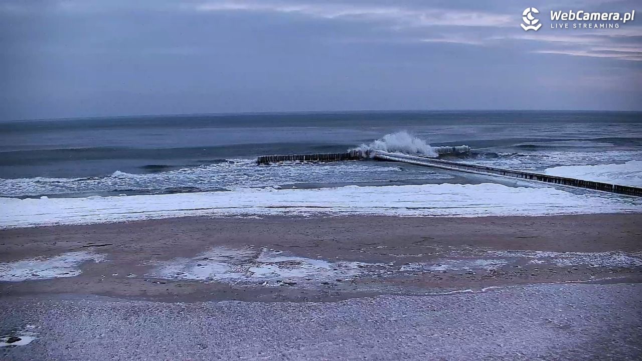 DŹWIRZYNO - widok na plażę - 05 luty 2026, 07:20