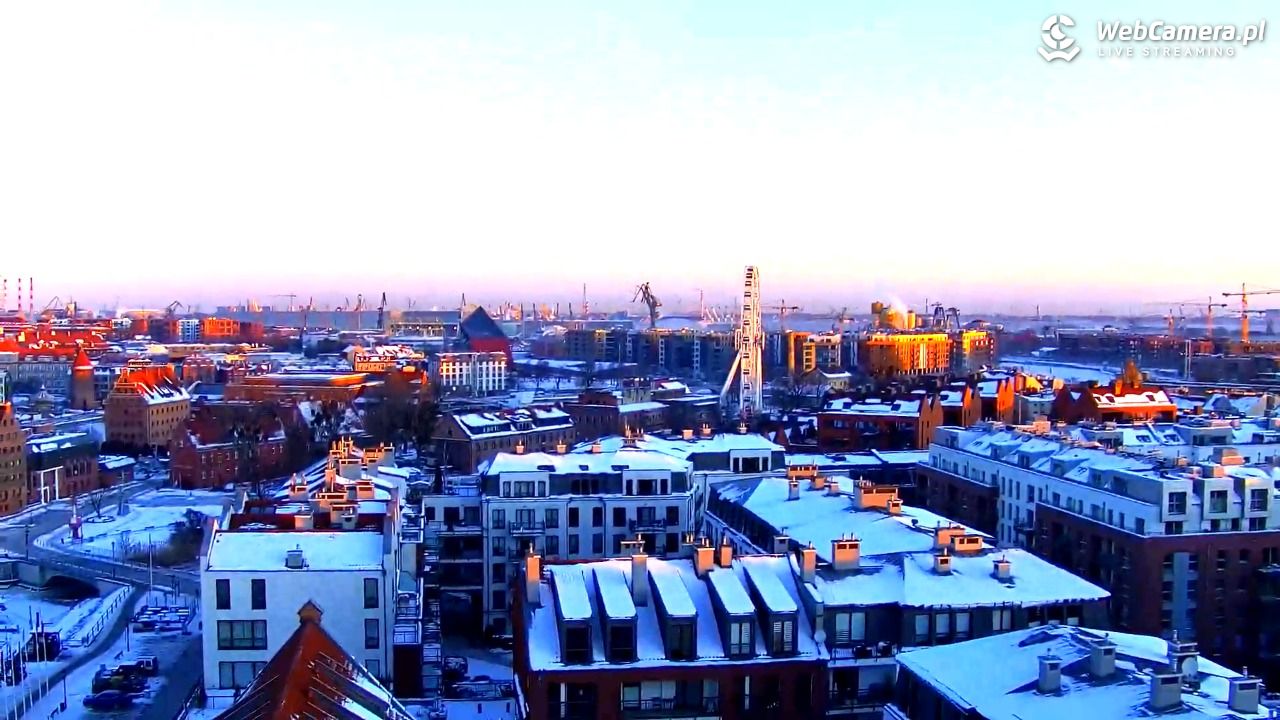 GDAŃSK - widok na Stare Miasto - 03 luty 2026, 07:40