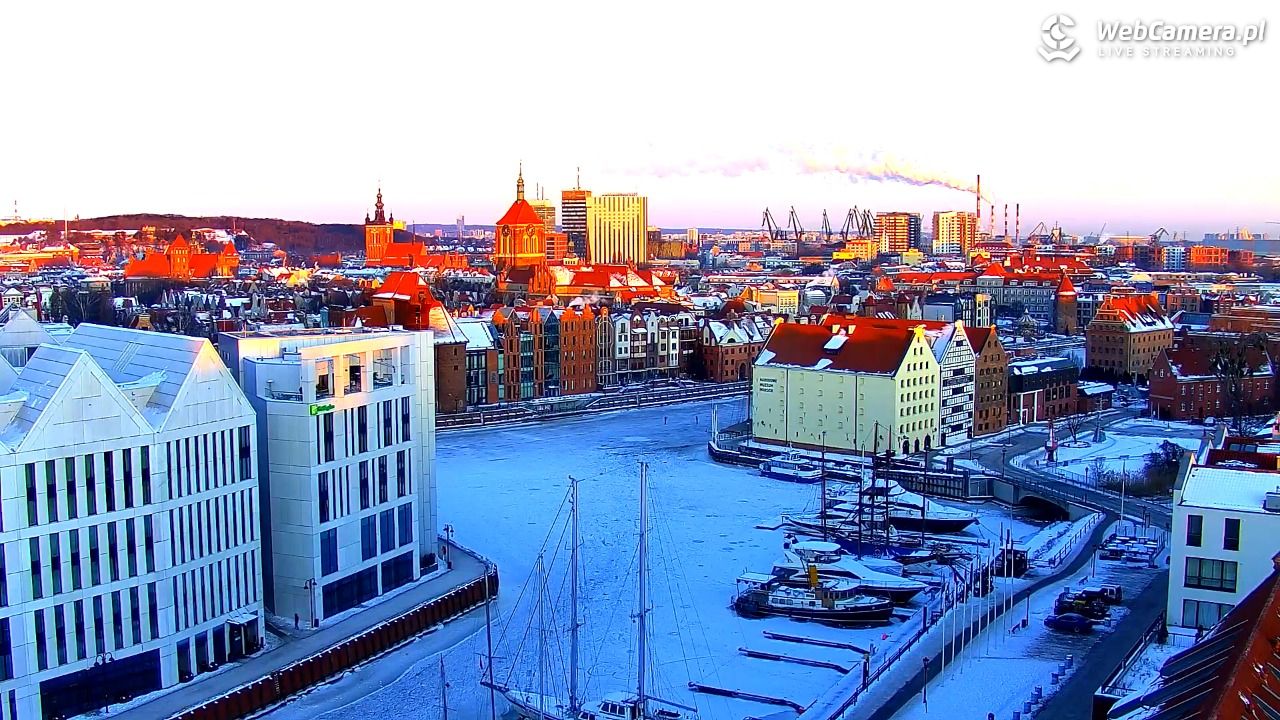 GDAŃSK - widok na Stare Miasto - 03 luty 2026, 07:40