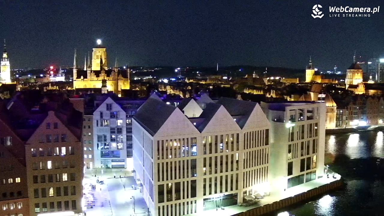 GDAŃSK - widok na Stare Miasto - 27 lipiec 2026, 23:41