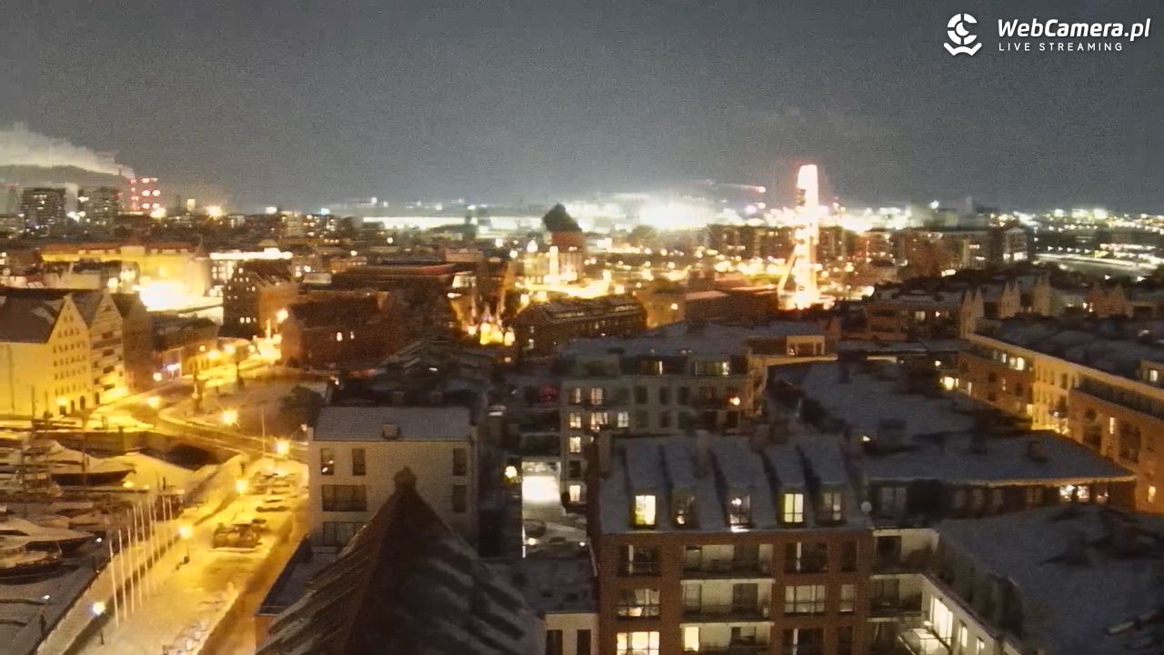 GDAŃSK - widok na Stare Miasto - 30 styczeń 2026, 22:31