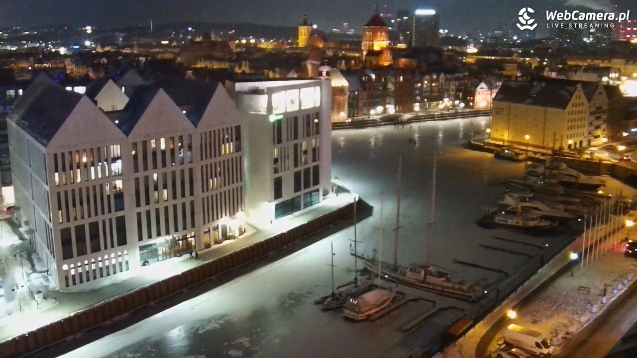 GDAŃSK - widok na Stare Miasto - 30 styczeń 2026, 18:07
