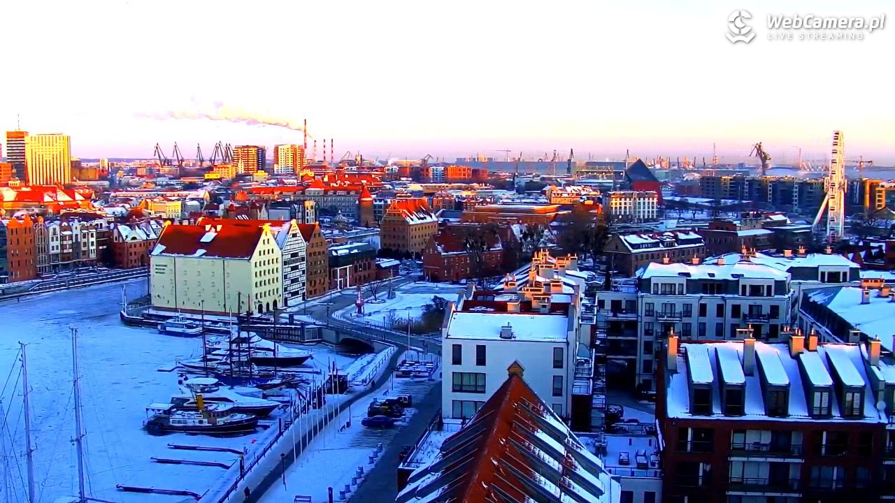 GDAŃSK - widok na Stare Miasto - 03 luty 2026, 07:41