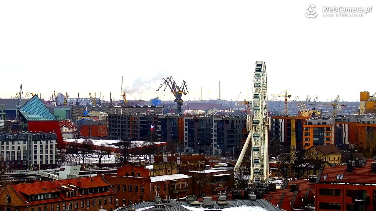 GDAŃSK - widok na Stare Miasto - 24 luty 2026, 08:45