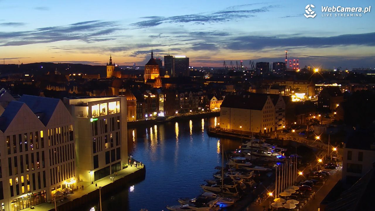 GDAŃSK - widok na Stare Miasto - 09 sierpień 2026, 21:20