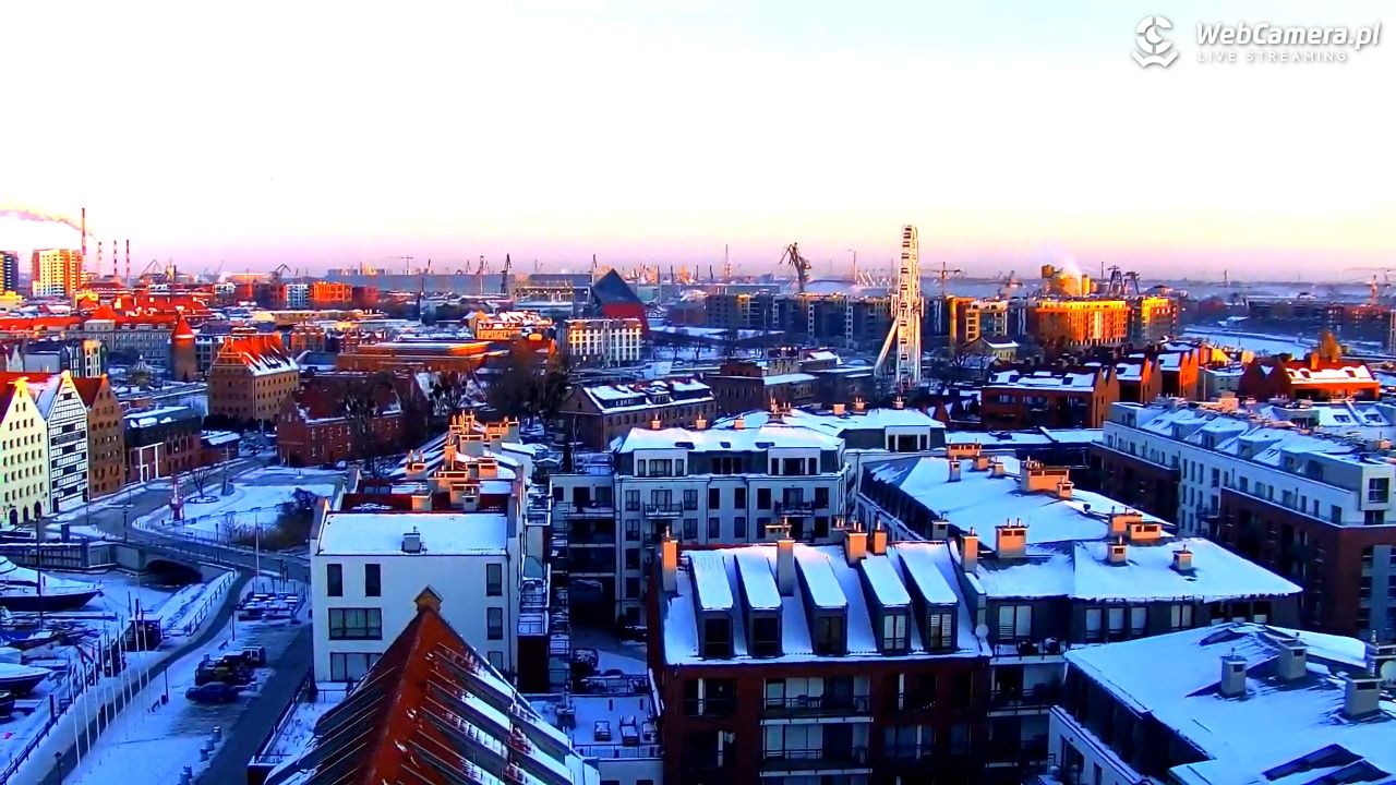 GDAŃSK - widok na Stare Miasto - 03 luty 2026, 07:41