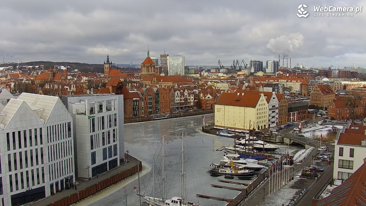 GDAŃSK - widok na Stare Miasto - 24 luty 2026, 10:30