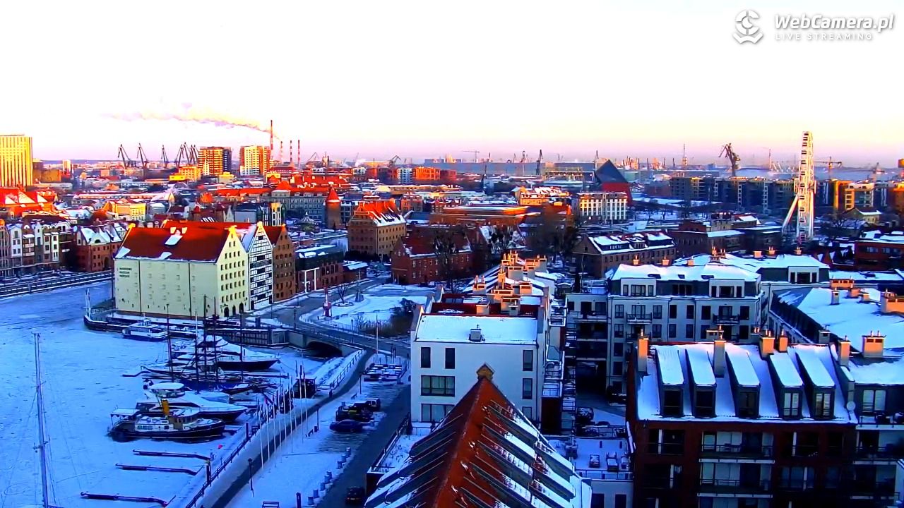GDAŃSK - widok na Stare Miasto - 03 luty 2026, 07:41
