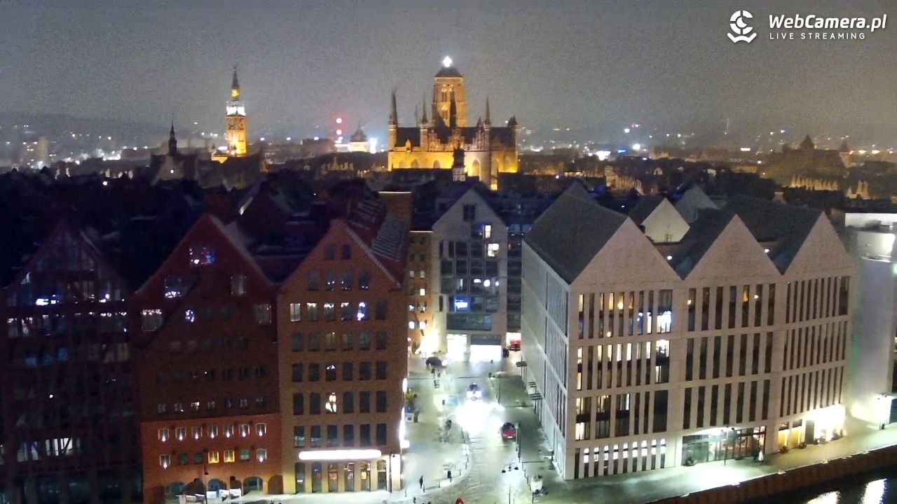 GDAŃSK - widok na Stare Miasto - 05 styczeń 2026, 20:50