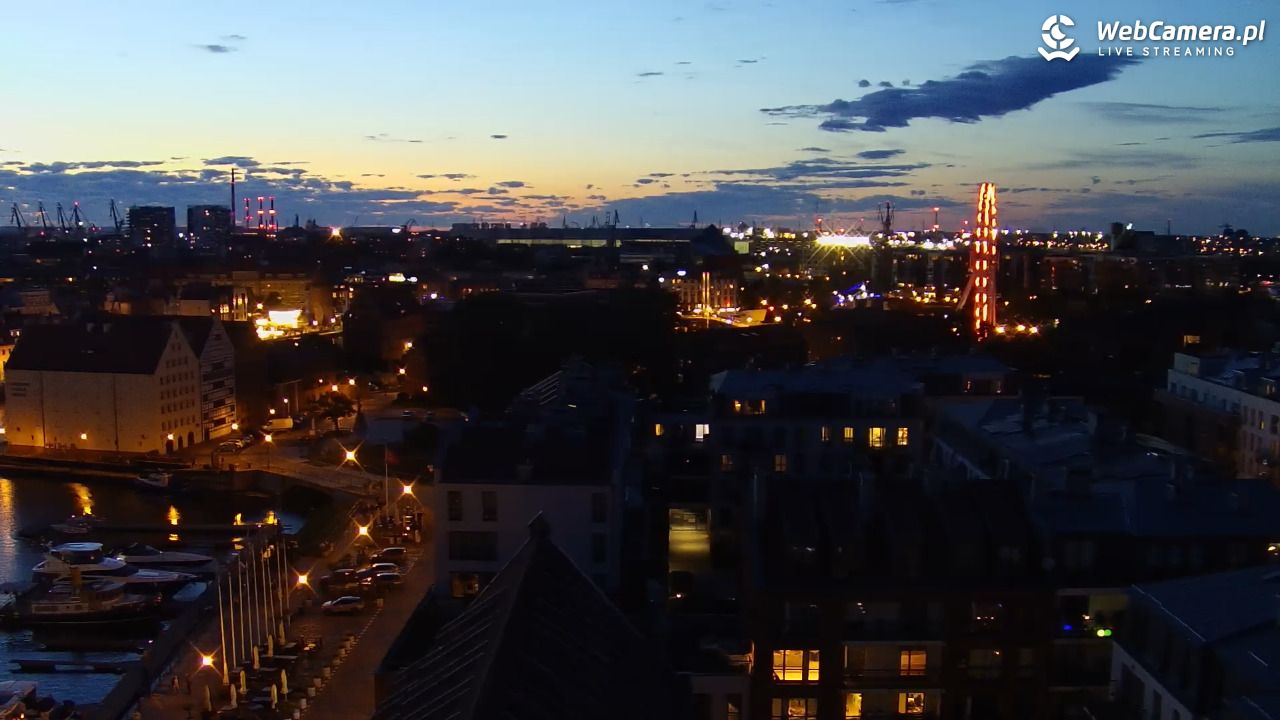 GDAŃSK - widok na Stare Miasto - 21 lipiec 2026, 21:55