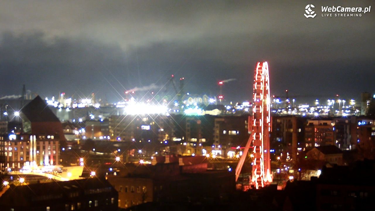 GDAŃSK - widok na Stare Miasto - 26 grudzień 2025, 22:01