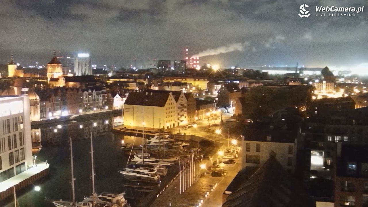 GDAŃSK - widok na Stare Miasto - 29 październik 2026, 22:48