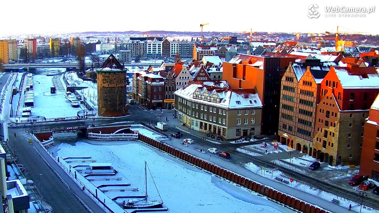 GDAŃSK - widok na Stare Miasto - 03 luty 2026, 07:35