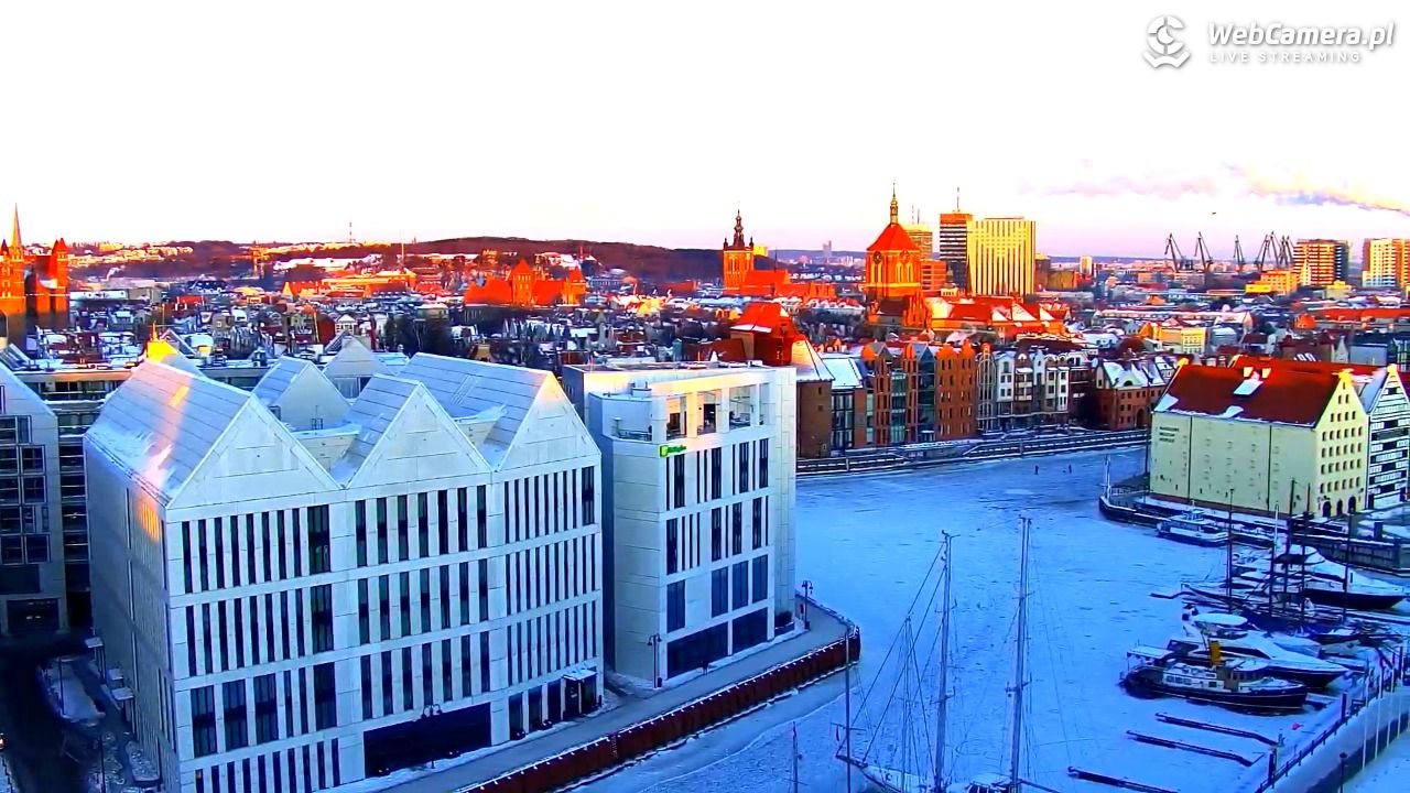 GDAŃSK - widok na Stare Miasto - 03 luty 2026, 07:40