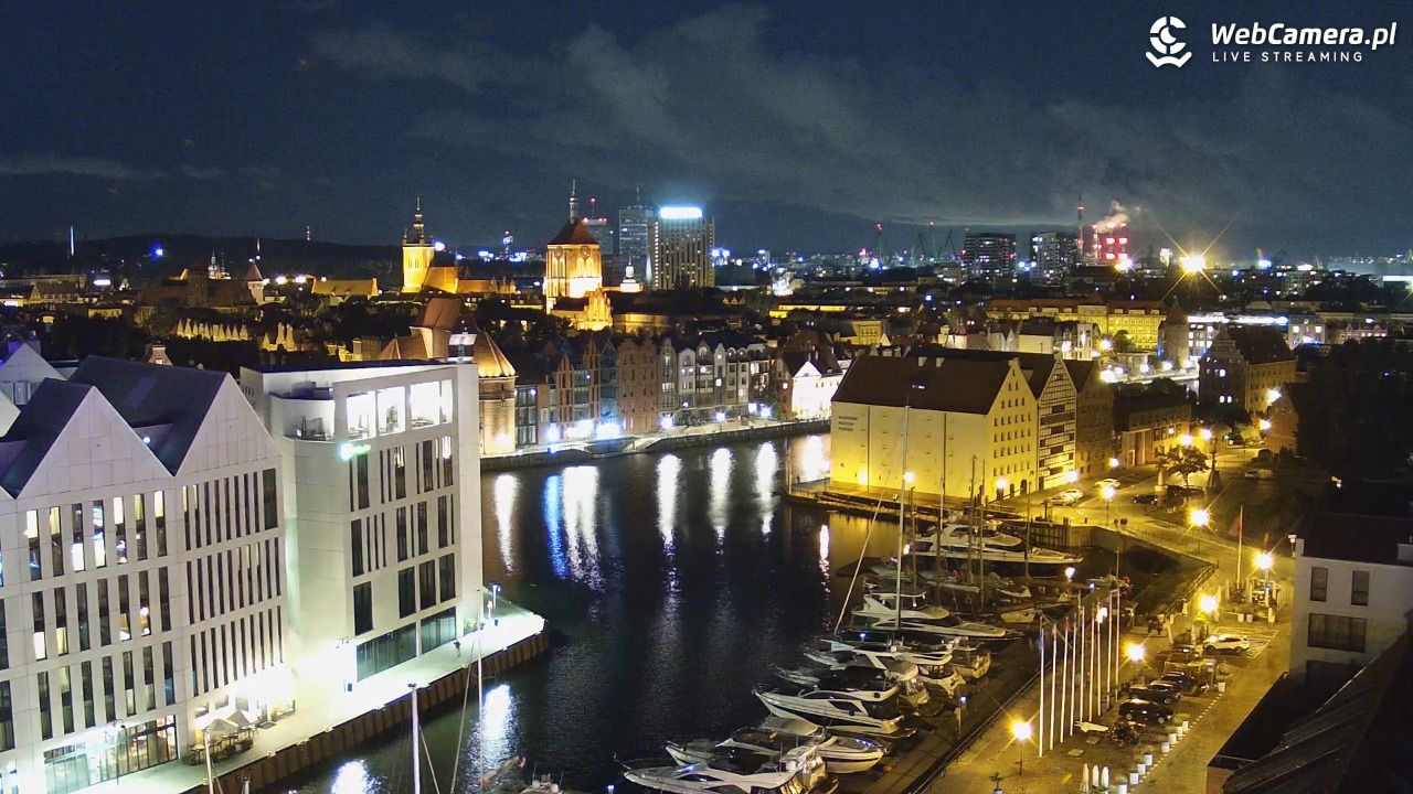 GDAŃSK - widok na Stare Miasto - 22 wresień 2026, 22:15