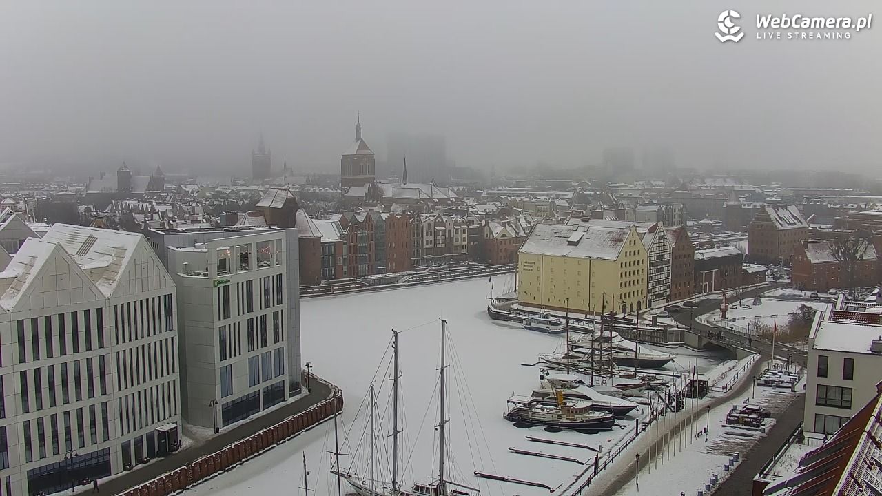 GDAŃSK - widok na Stare Miasto - 09 luty 2026, 08:46