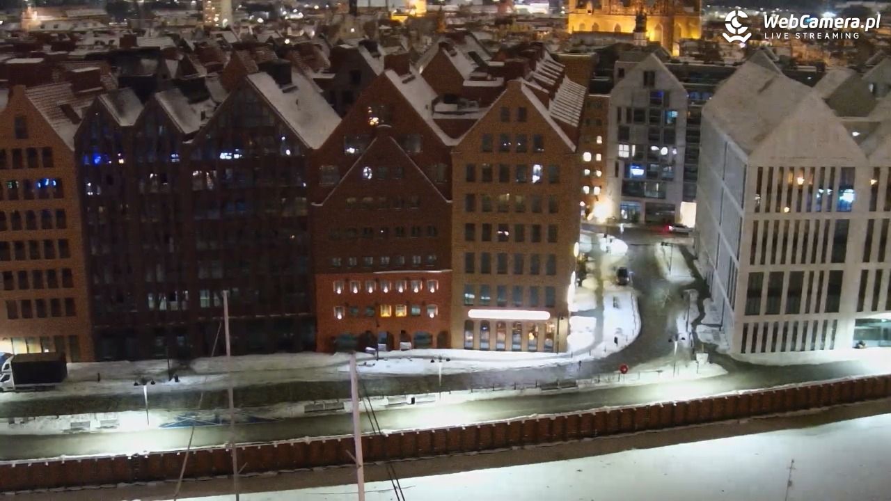 GDAŃSK - widok na Stare Miasto - 29 styczeń 2026, 00:11