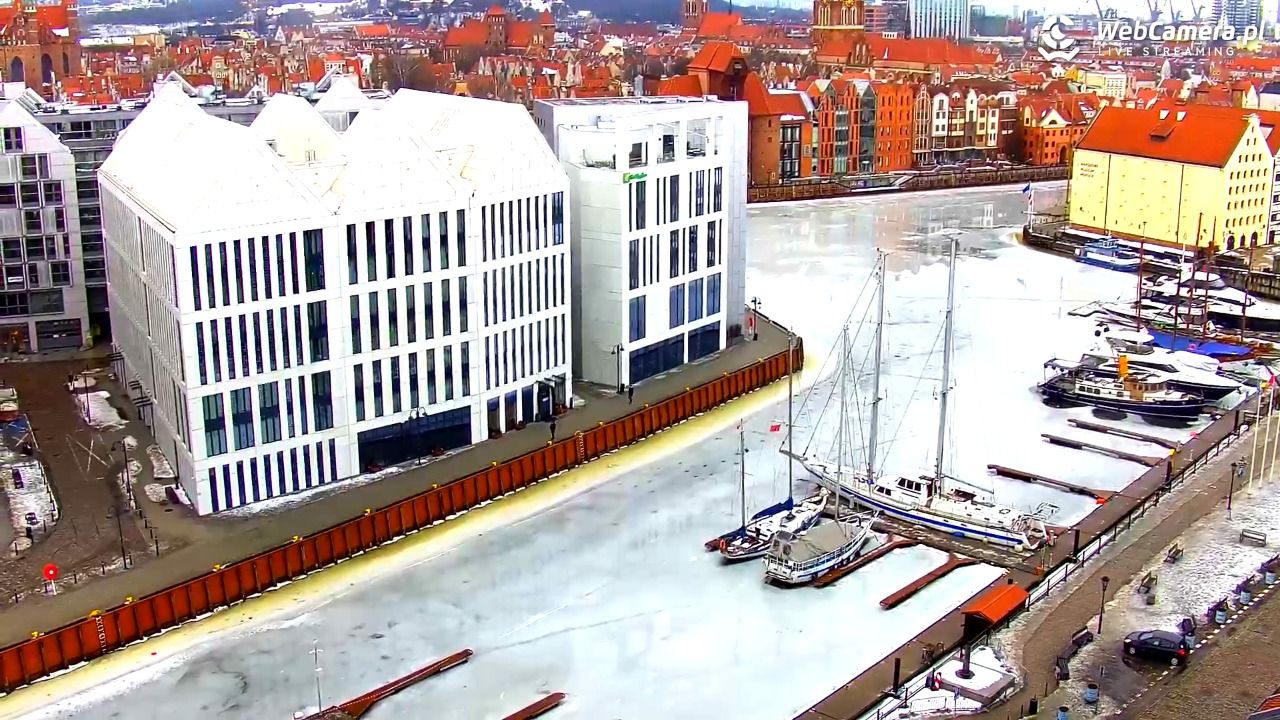 GDAŃSK - widok na Stare Miasto - 24 luty 2026, 08:46