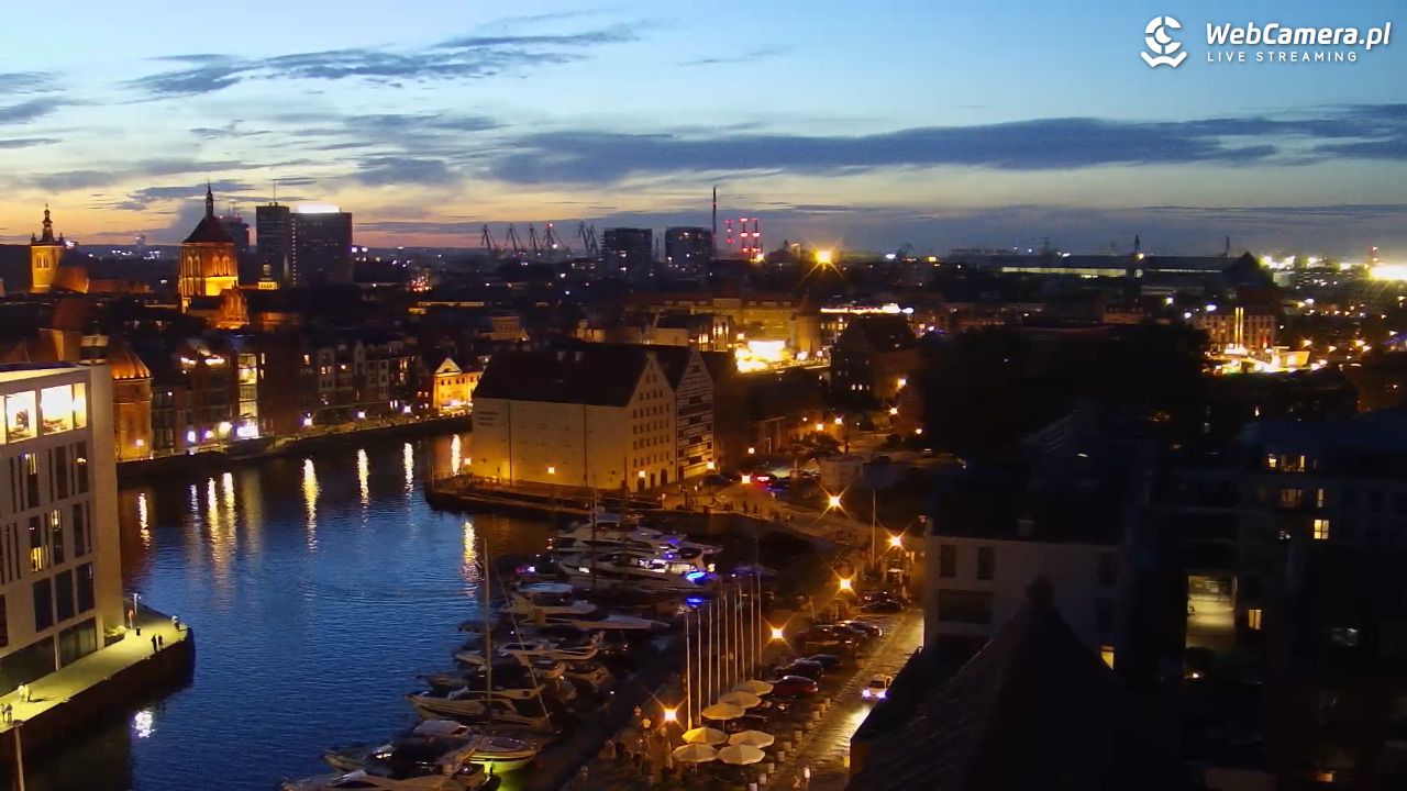 GDAŃSK - widok na Stare Miasto - 09 sierpień 2026, 21:20