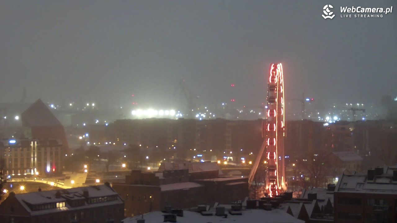 GDAŃSK - widok na Stare Miasto - 08 luty 2026, 06:35