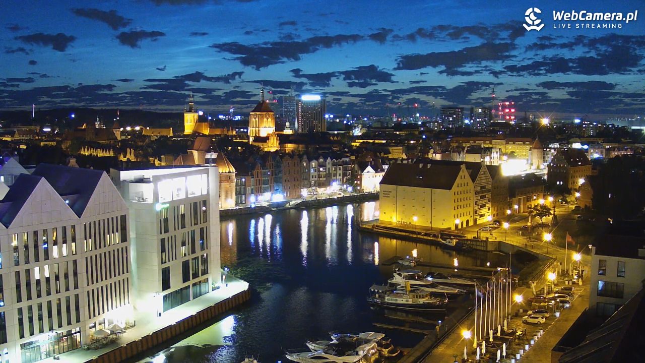 GDAŃSK - widok na Stare Miasto - 21 lipiec 2026, 22:50