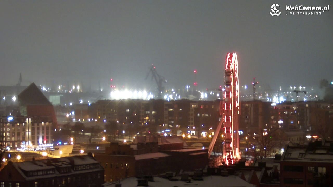 GDAŃSK - widok na Stare Miasto - 07 luty 2026, 20:28