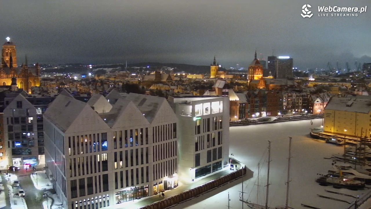 GDAŃSK - widok na Stare Miasto - 08 luty 2026, 20:05