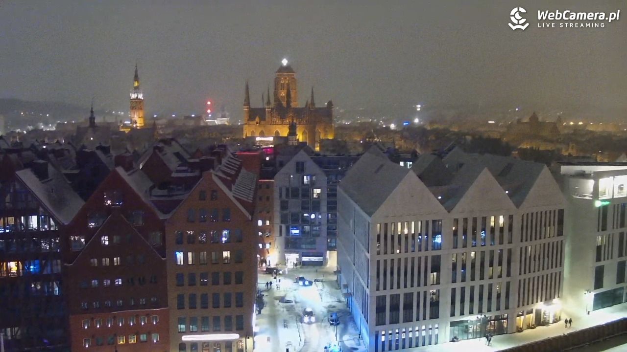 GDAŃSK - widok na Stare Miasto - 07 luty 2026, 22:36