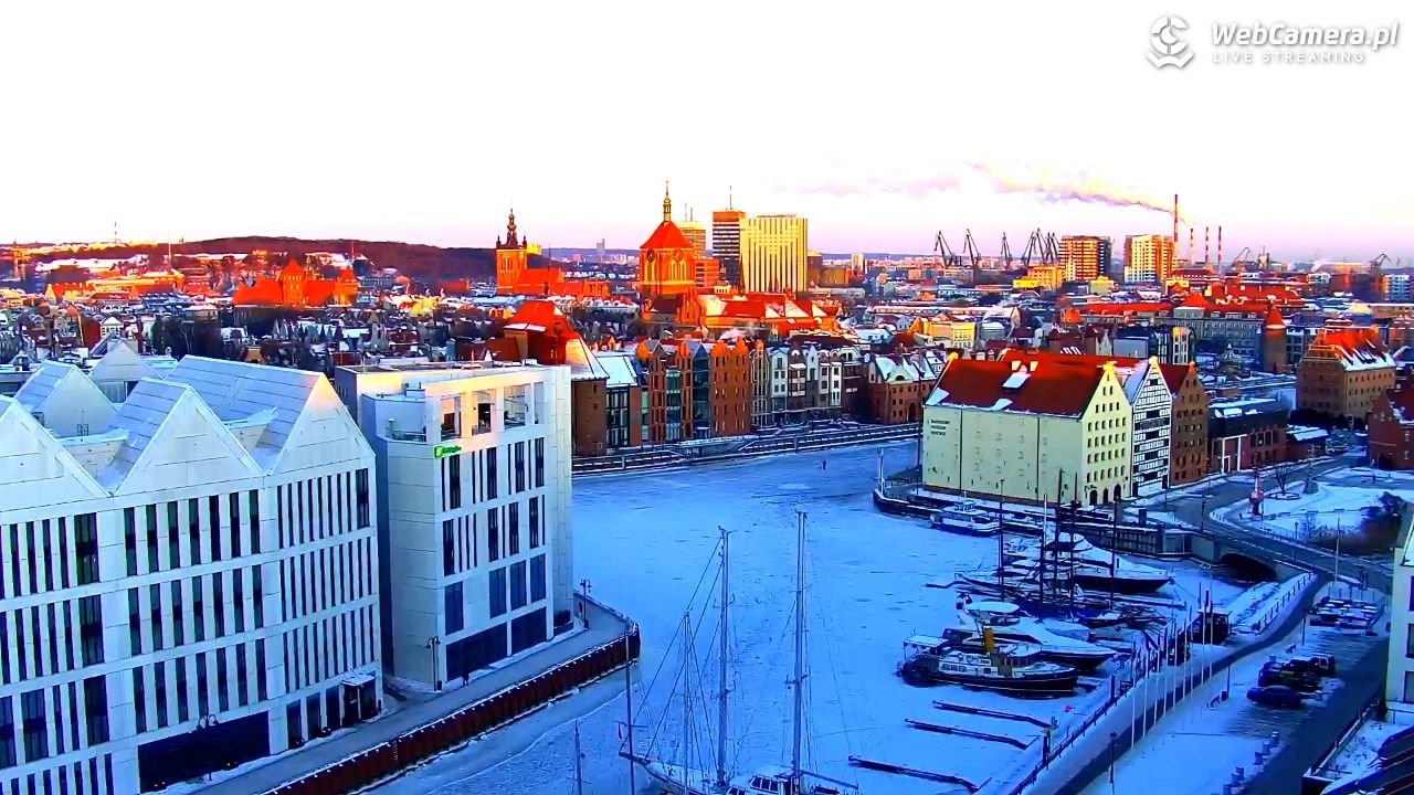 GDAŃSK - widok na Stare Miasto - 03 luty 2026, 07:40