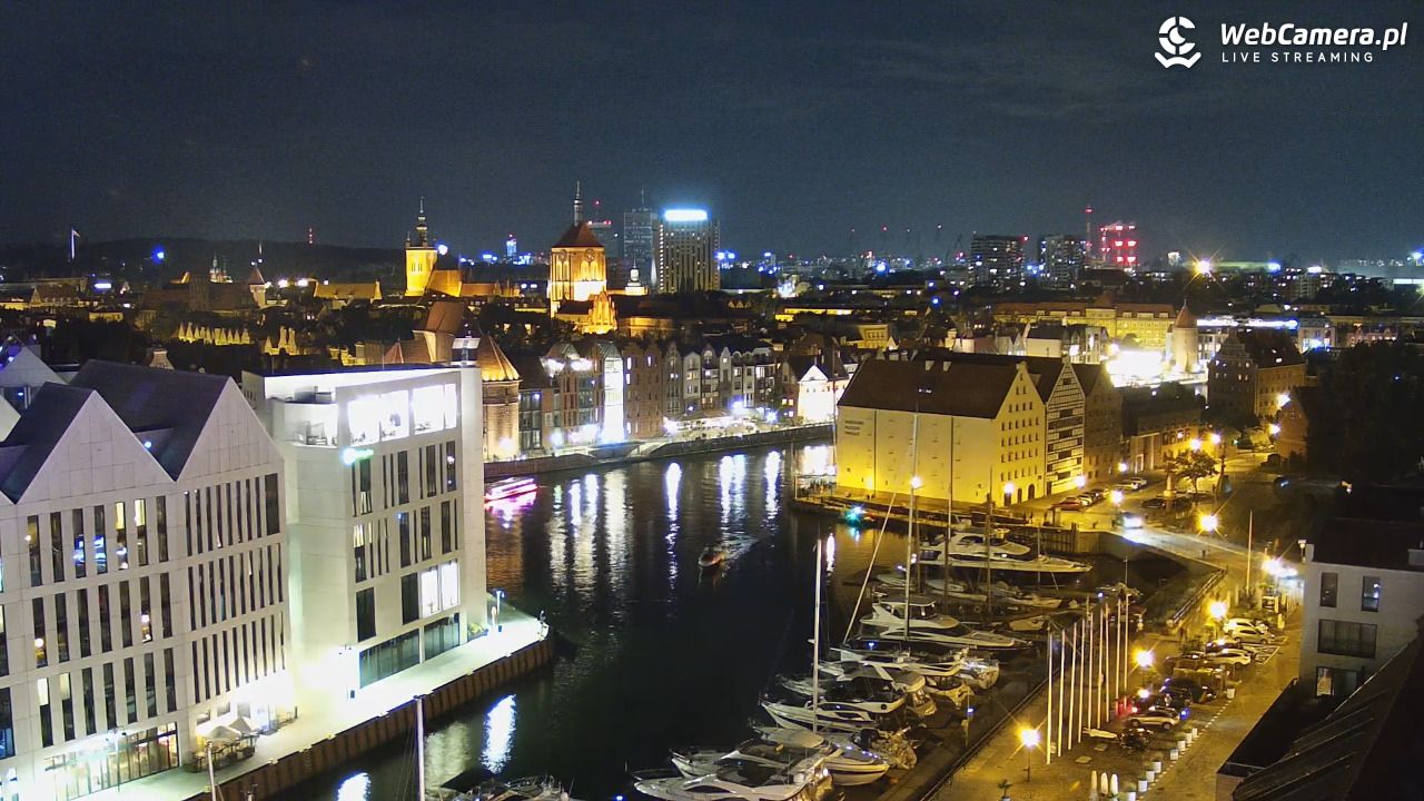 GDAŃSK - widok na Stare Miasto - 19 wresień 2026, 21:56