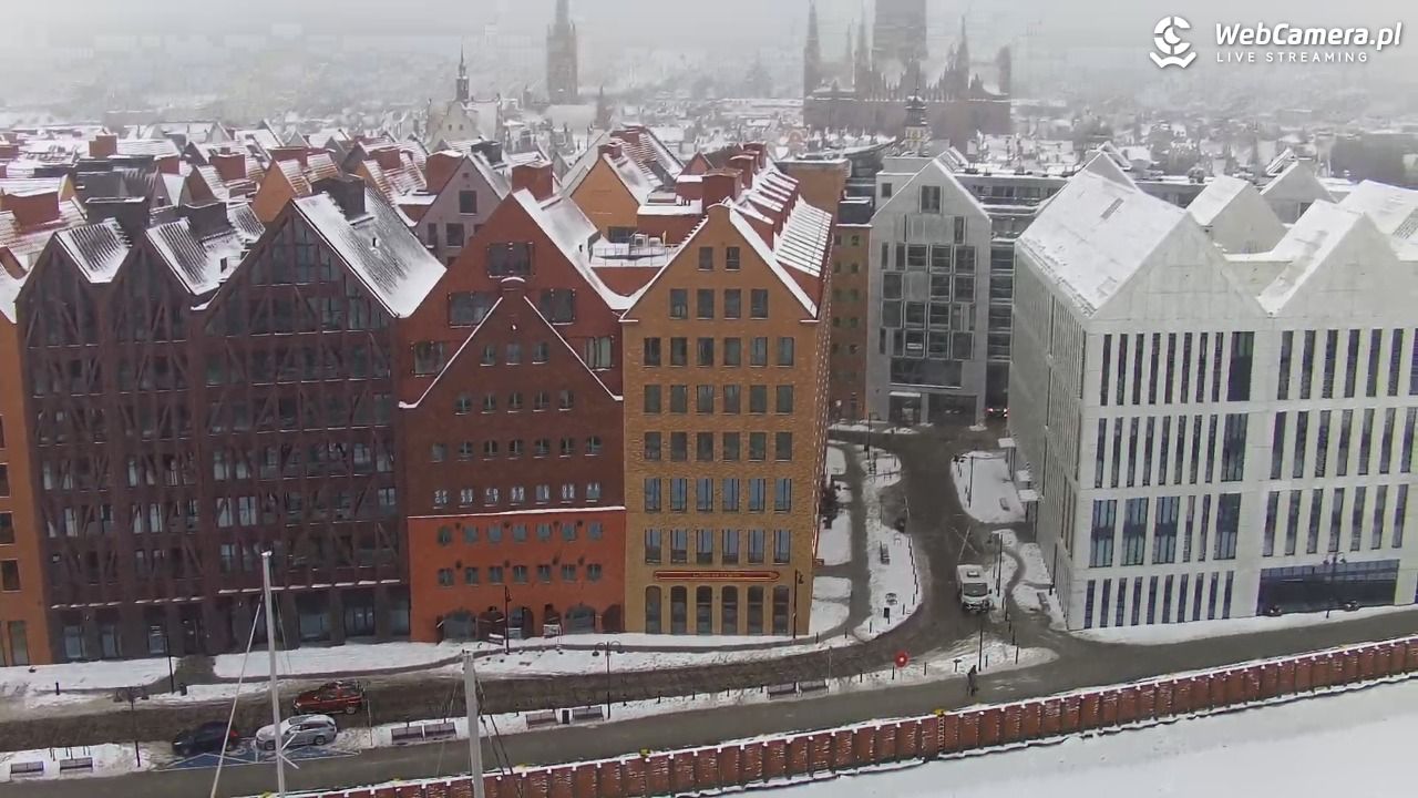GDAŃSK - widok na Stare Miasto - 09 luty 2026, 08:36