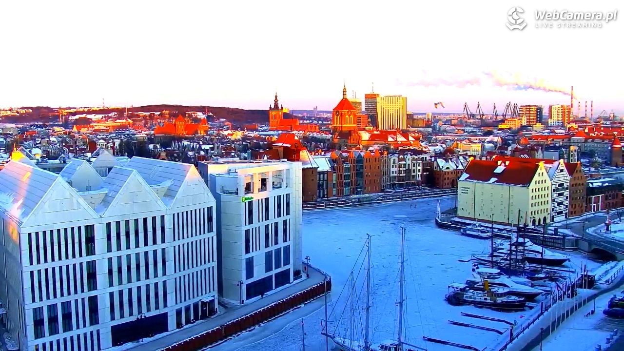 GDAŃSK - widok na Stare Miasto - 03 luty 2026, 07:40