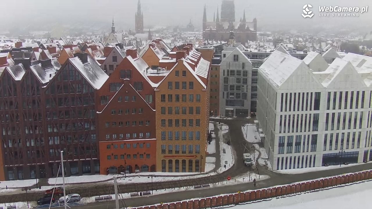 GDAŃSK - widok na Stare Miasto - 09 luty 2026, 08:36