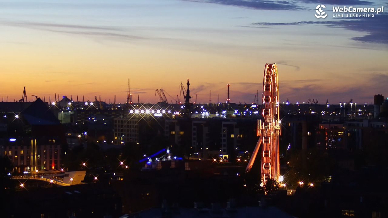 GDAŃSK - widok na Stare Miasto - 22 czerwiec 2026, 22:15