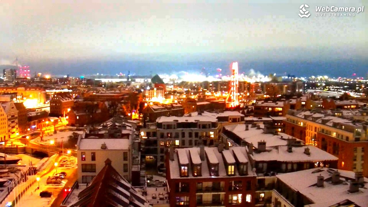 GDAŃSK - widok na Stare Miasto - 29 styczeń 2026, 17:05