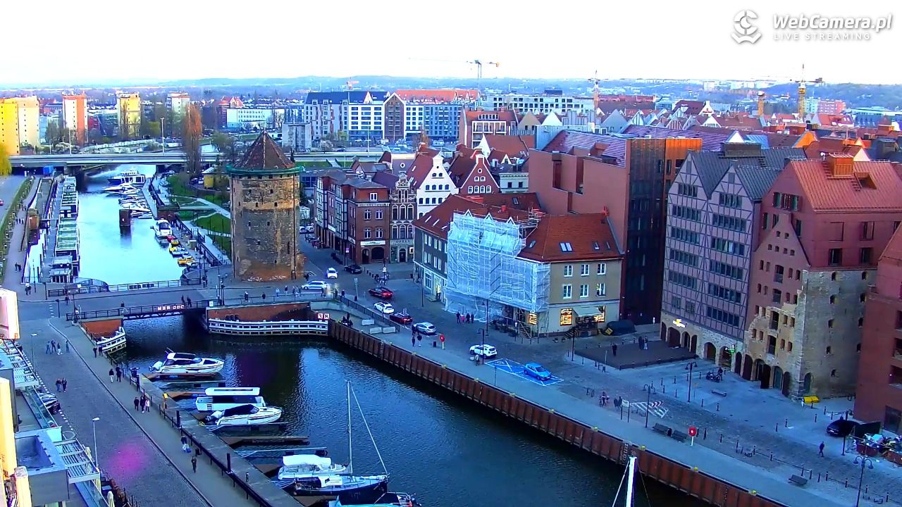 GDAŃSK - widok na Stare Miasto - 19 kwiecień 2026, 19:40