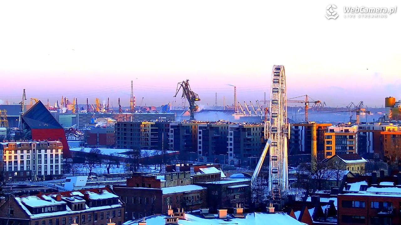 GDAŃSK - widok na Stare Miasto - 03 luty 2026, 07:40