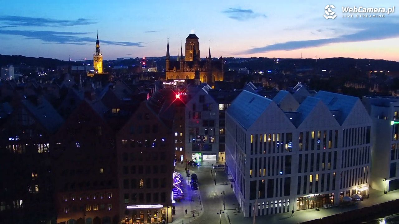 GDAŃSK - widok na Stare Miasto - 14 lipiec 2026, 22:03
