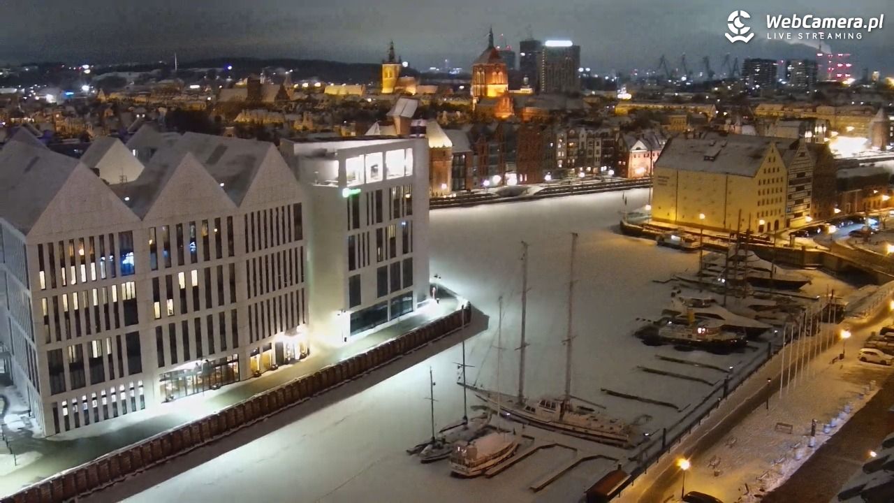 GDAŃSK - widok na Stare Miasto - 08 luty 2026, 20:30