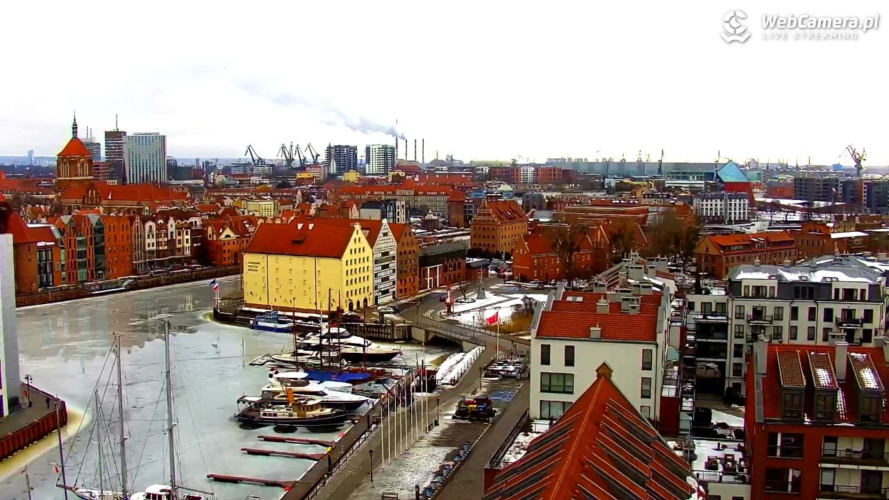 GDAŃSK - widok na Stare Miasto - 24 luty 2026, 08:45