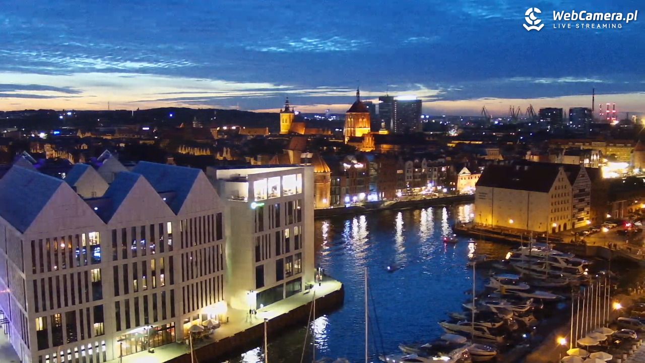 GDAŃSK - widok na Stare Miasto - 13 sierpień 2026, 21:13