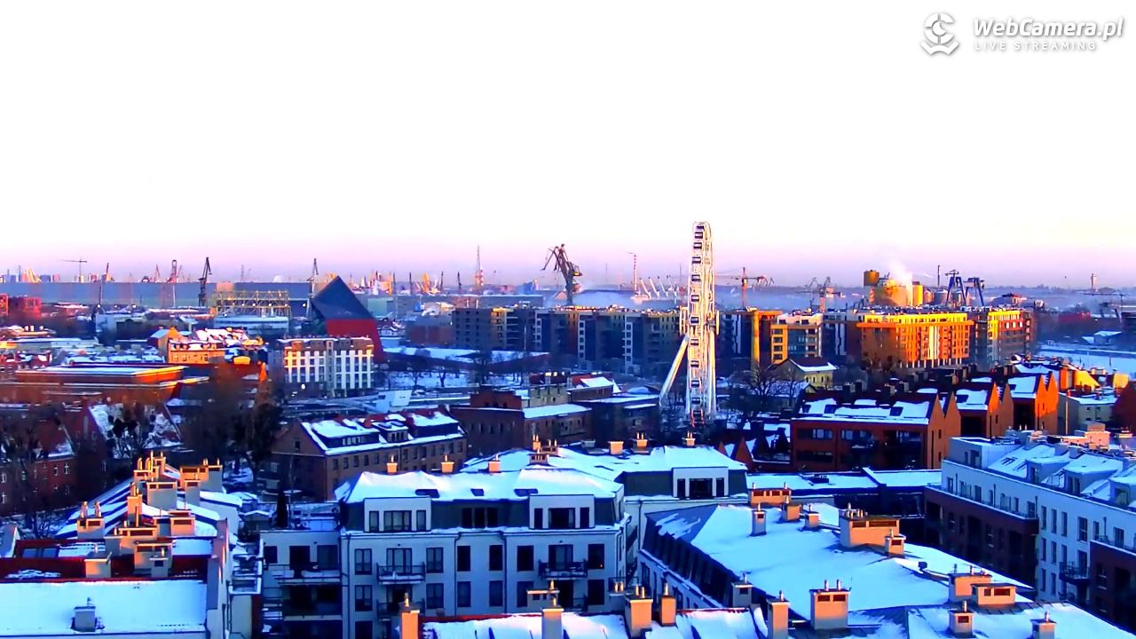 GDAŃSK - widok na Stare Miasto - 03 luty 2026, 07:40