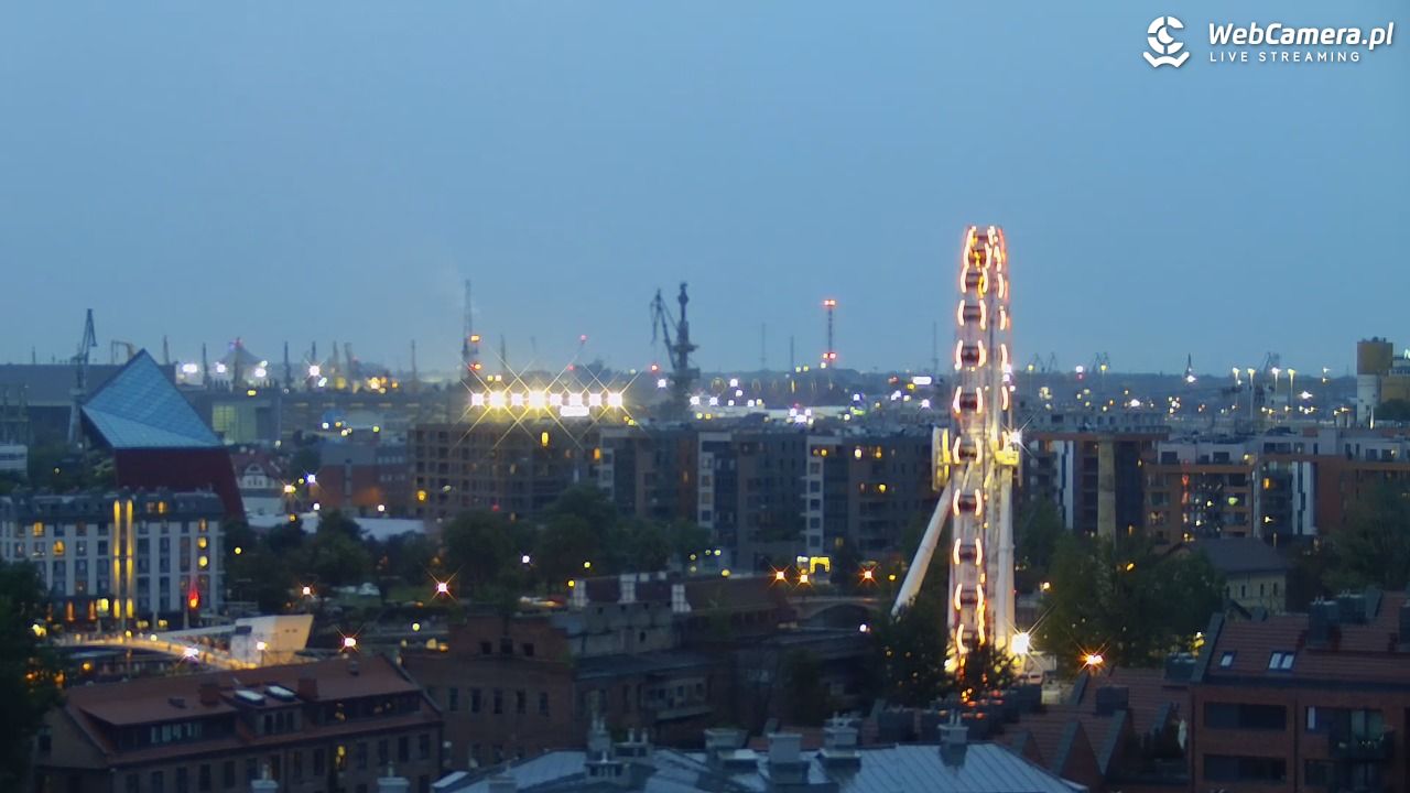 GDAŃSK - widok na Stare Miasto - 19 lipiec 2026, 21:16