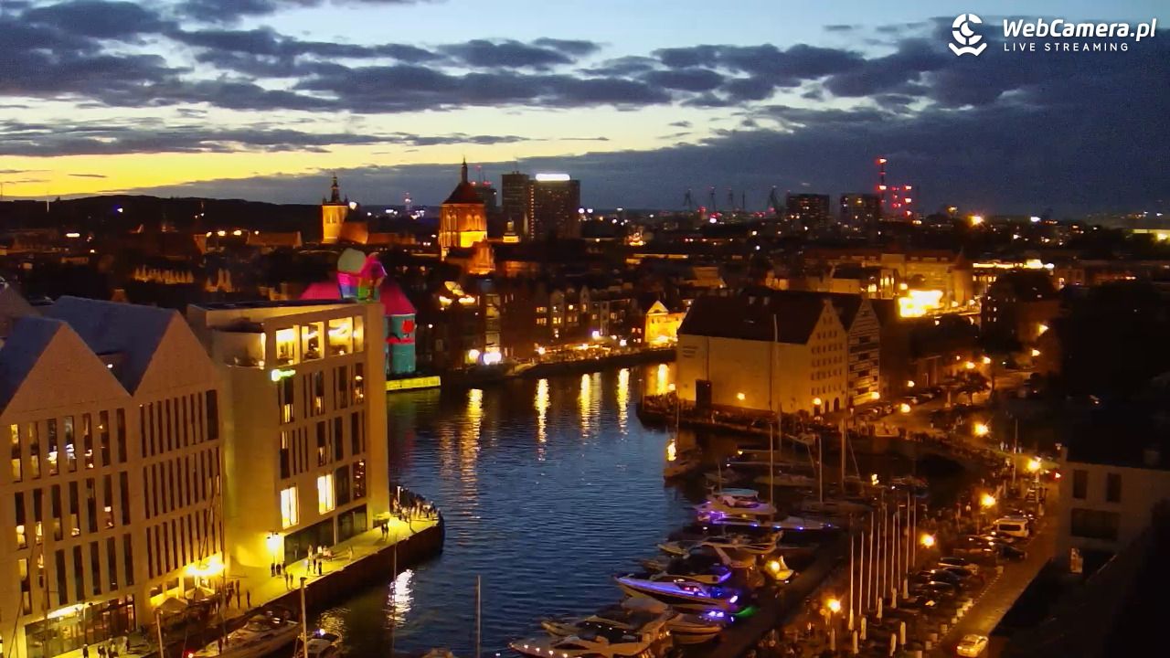 GDAŃSK - widok na Stare Miasto - 22 sierpień 2026, 20:50