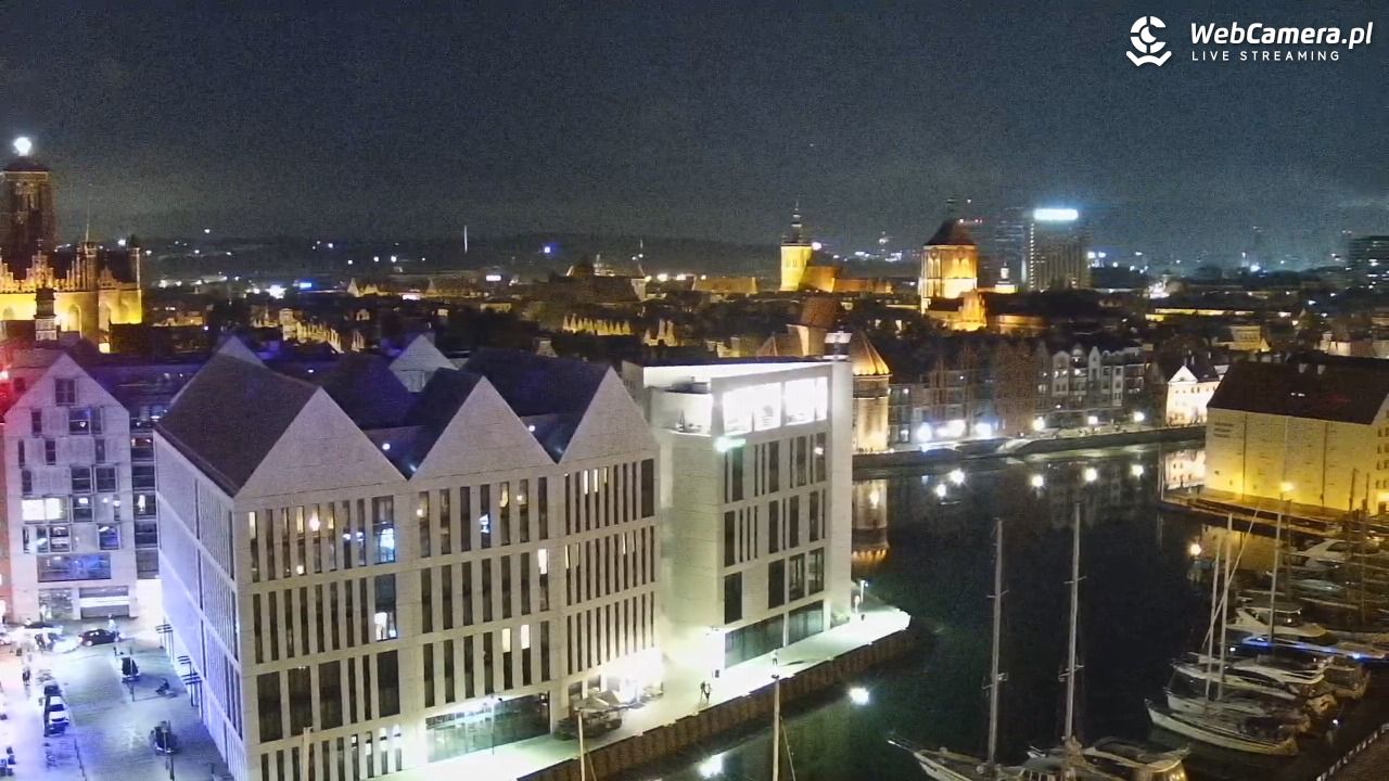 GDAŃSK - widok na Stare Miasto - 17 październik 2026, 22:00